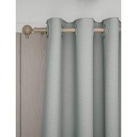 M&S Brushed Eyelet Blackout Thermal Curtains Grey