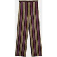 Striped Wide Leg Trousers