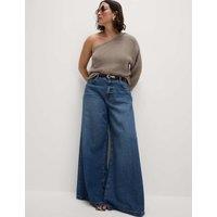 Lyocell Blend Wide Palazzo Leg Jeans
