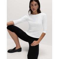M&S Pure Cotton Slim Fit Top White