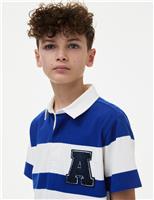 Pure Cotton Logo Rugby Shirt (6-16 Yrs)