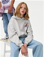 M&S Collection NBA LA Lakers Cropped Hoodie (6-16 Yrs) Grey