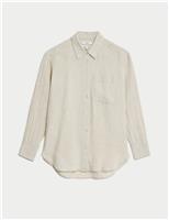 Pure Linen Relaxed Collared Shirt