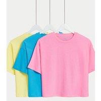 3pk Cotton Rich T-Shirts (6-16 Yrs)