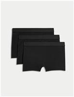 3pk Cotton with Stretch Boxer Shorts (6-16 Yrs)
