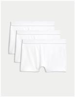 3pk Cotton with Stretch Boxer Shorts (6-16 Yrs)