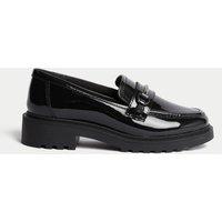 Kids Patent Loafer Leather School Shoes (2 Large - 7 Large)