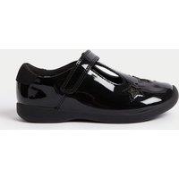 Kids Patent Leather Glitter School Shoes (8 Small - 2 Large)