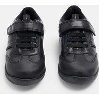 M&S Kids' Leather Riptape School Shoes (8 Small - 2 Large) Black