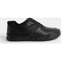 M&S Kids' Leather Lace Freshfeet School Shoes (13 Small - 9 Large) Black
