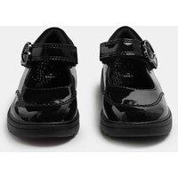 M&S Kids' Patent Leather School Shoes (8 Small - 2 Large) Black