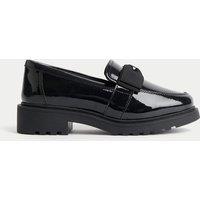 Kids Chunky Loafer Leather School Shoes (2 Large - 7 Large)