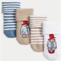 4pk Cotton Rich Paddington Socks