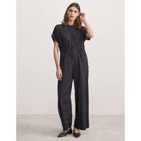 Short Sleeve Wide Leg Jumpsuit