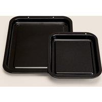 2pk Vitreous Enamel Oven Trays