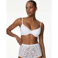 Lace Trim Wired Demi Cup Bra A-E