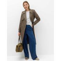 M&S Denim Elasticated Waist Wide Leg Trousers Medium Indigo