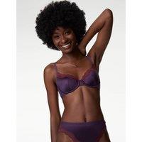 Ella Lace Trim Wired Demi Cup Bra A-E