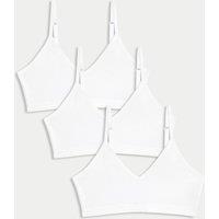 3pk Cotton with Stretch Crop Tops (6-16 Yrs)