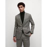 Tailored Fit Wool Blend Donegal Suit Jacket