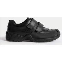 Kids Leather Riptape School Shoes (2 Large - 9 Large)