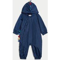 M&S Dinosaur Puddlesuit (0-5 Yrs) Navy Mix