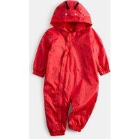 M&S Ladybird Stormwear Puddlesuit (0-3 Yrs) Red Mix
