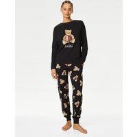 Personalised Women s Spencer Bear Pyjama Set