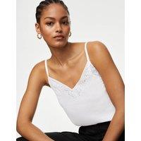 Linen Rich V-Neck Cami Top