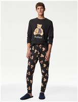 Spencer Bear Personalised Men's Spencer Bear Pyjama Set Carbon