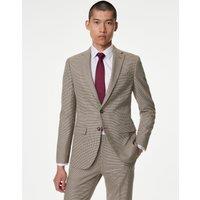 Slim Fit Puppytooth Stretch Suit Jacket