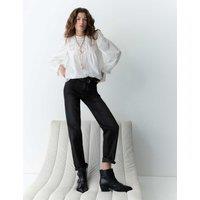 Per Una Mid Rise Straight Leg Ankle Grazer Jeans Black