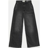 High Waisted Wide Leg Jeans with Lyocell