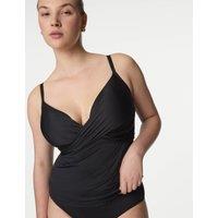 Tummy Control Wired Plunge Tankini Top D-F