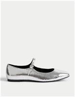 Metallic Flat Ballet Pumps