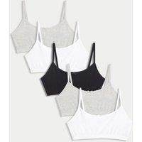 5pk Cotton with Stretch StayNew Crop Tops (6-16 Yrs)