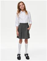 Girls Cotton Rich Skater School Skirt (2-14 Yrs)