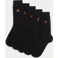 5pk Cool & Fresh Diwali Cotton Rich Socks