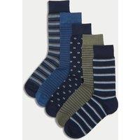 5pk Cool & Fresh Assorted Cotton Rich Socks