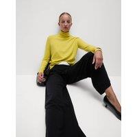 Woven Pleat Front Wide Leg Trousers