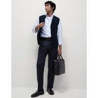 Cotton Rich Textured V-Neck Knitted Waistcoat