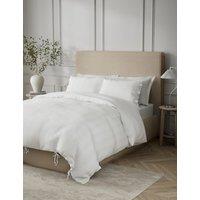 M&S Pure Cotton Striped Bedding Set White