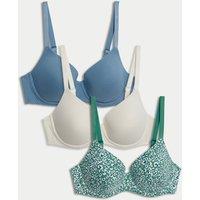 3pk Cotton Rich Wired T-Shirt Bras A-E