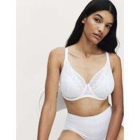 M&S Amelia Lace Natural Lift Wired Full Cup Bra (F+) White