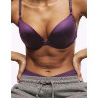 Ella Lace Trim Wired Push Up Plunge Bra (A-E)