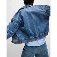 Denim Relaxed Harrington Jacket