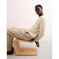 Pure Cashmere Cable Crew Neck Jumper