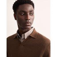 Merino Wool Rich Polo Shirt with Silk