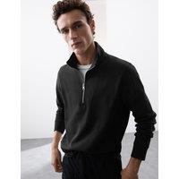 Cotton Rich Half Zip Sweatshirt