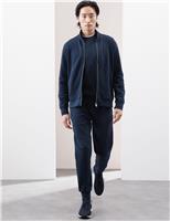 Cotton Rich Zip Up Funnel Neck Jacket